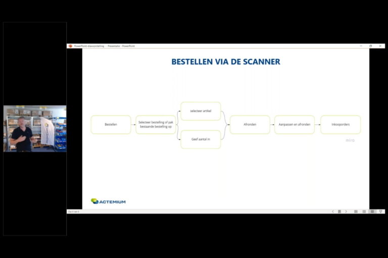 Bestellen via de scanner in Scanmodule AFAS logistiek