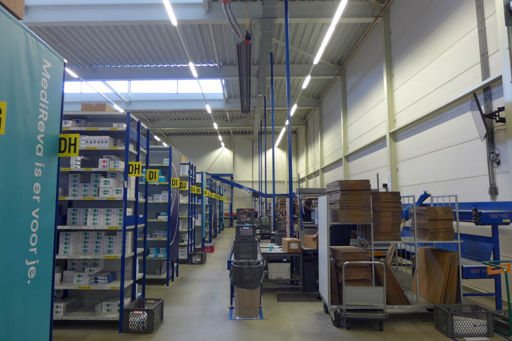 MediReva verzamelt meerdere orders tegelijk met Pick to Cart